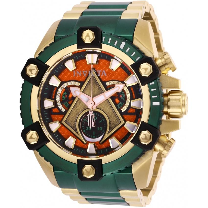 Invicta Men's 26910 DC Comics Aquaman Gold-Tone and Green Stainless Steel Watch