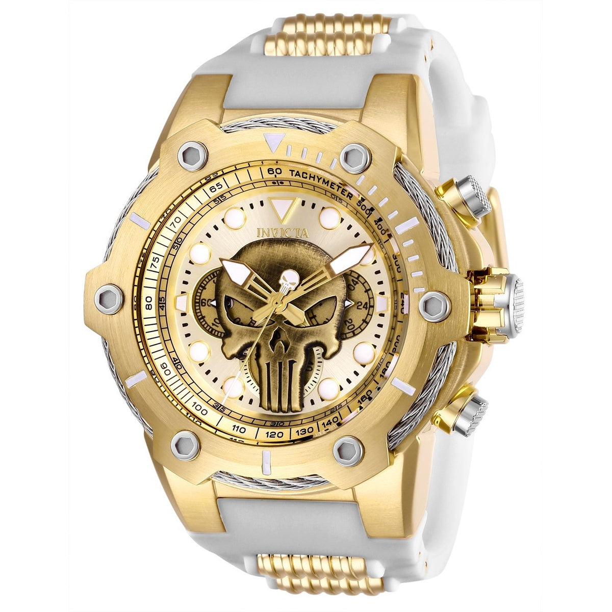 Invicta Men's 26924 Punisher White Silicone Watch