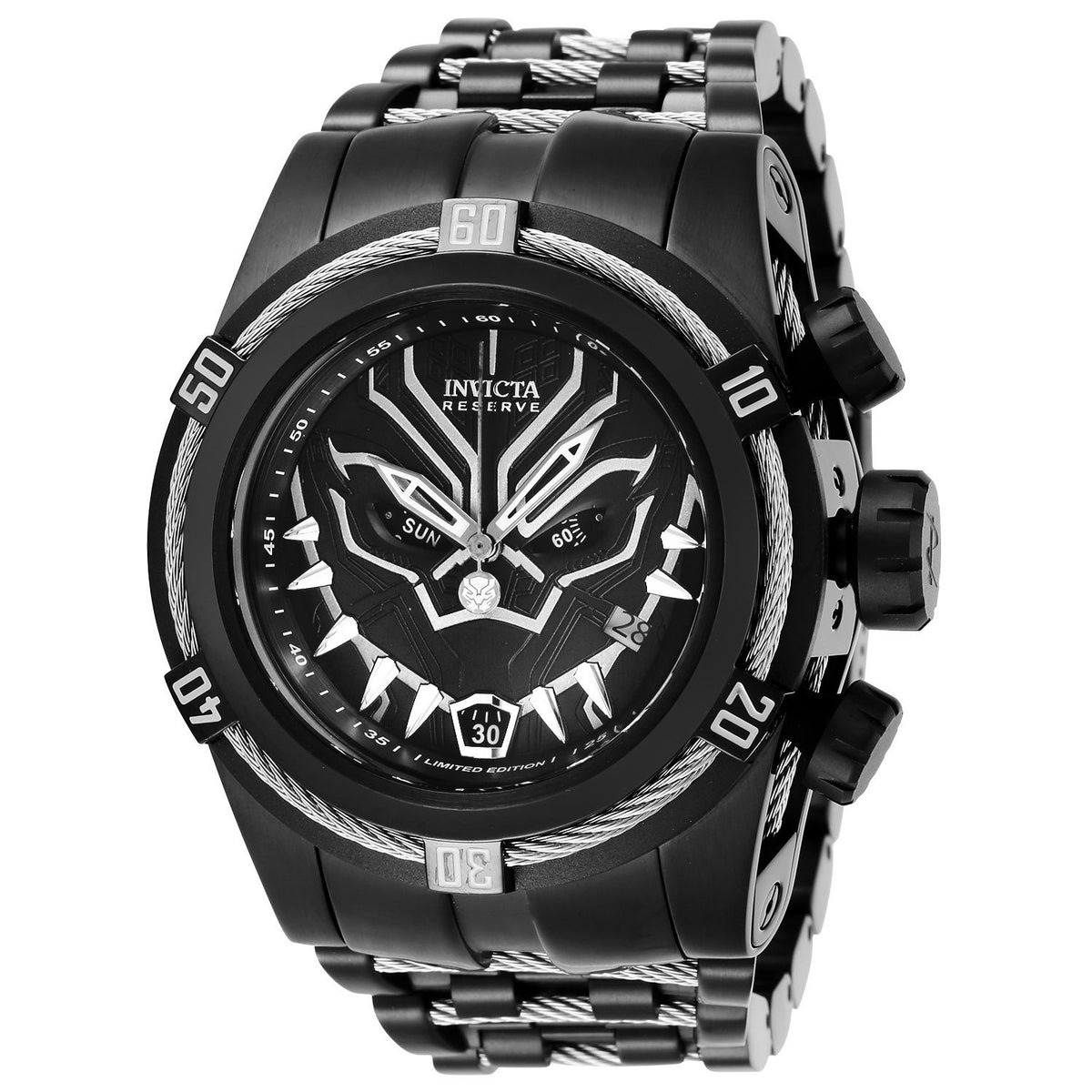 Invicta Men&#39;s 27006 Black Panther Black Stainless Steel Watch