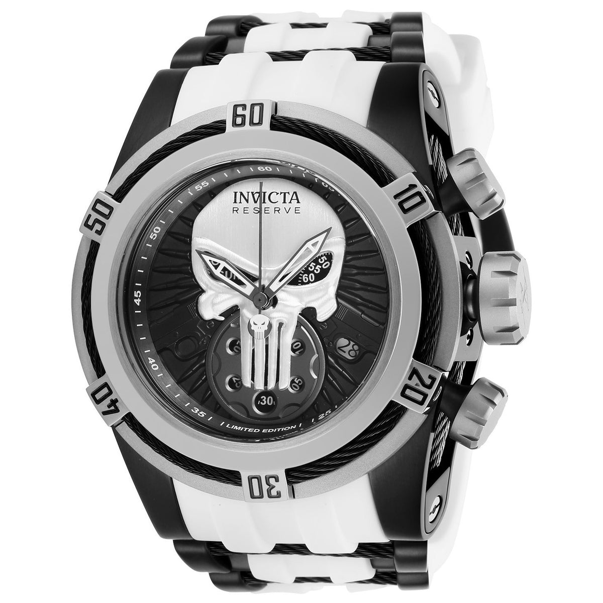 Invicta Men&#39;s 27009 Punisher White Stainless Steel Watch