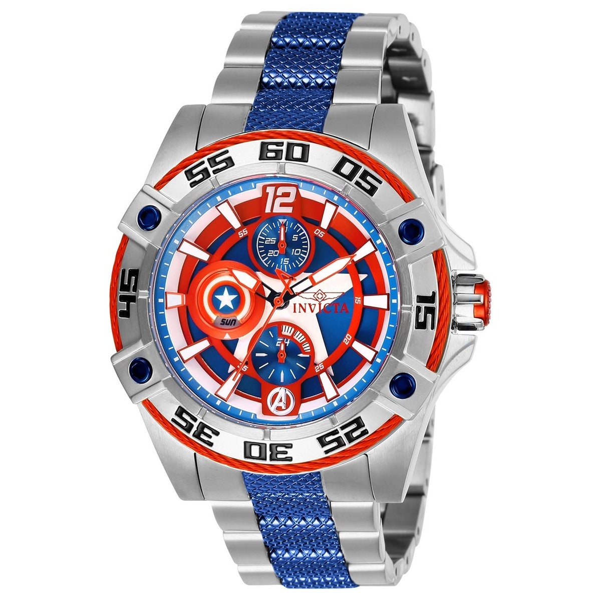 Invicta Women's 27018 Marvel Captain America  Blue and Silver Stainless Steel Watch