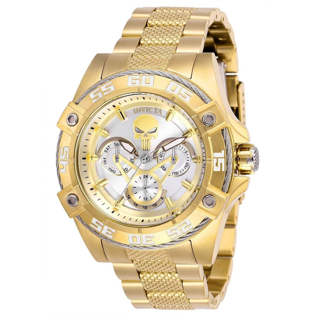 Invicta Women&#39;s 27021 Marvel Punisher Gold-tone Stainless Steel Watch