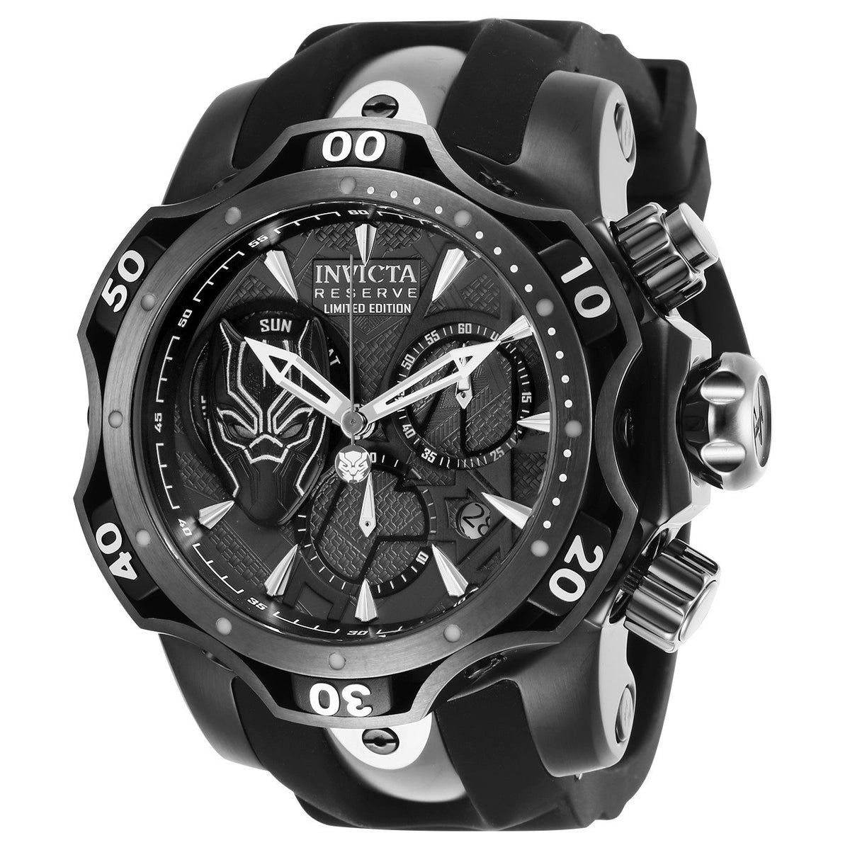 Invicta Men&#39;s 27038 Black Panther Black Silicone Watch
