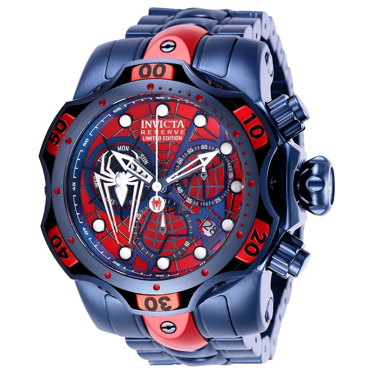 Invicta Men&#39;s 27043 Spiderman Red Stainless Steel Watch