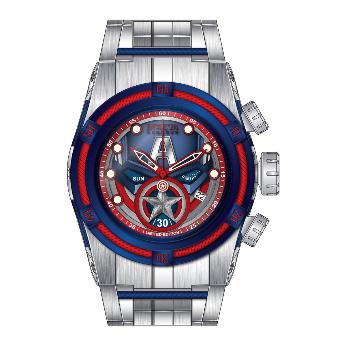 Invicta Men&#39;s 27045 Captain America Stainless Steel Watch