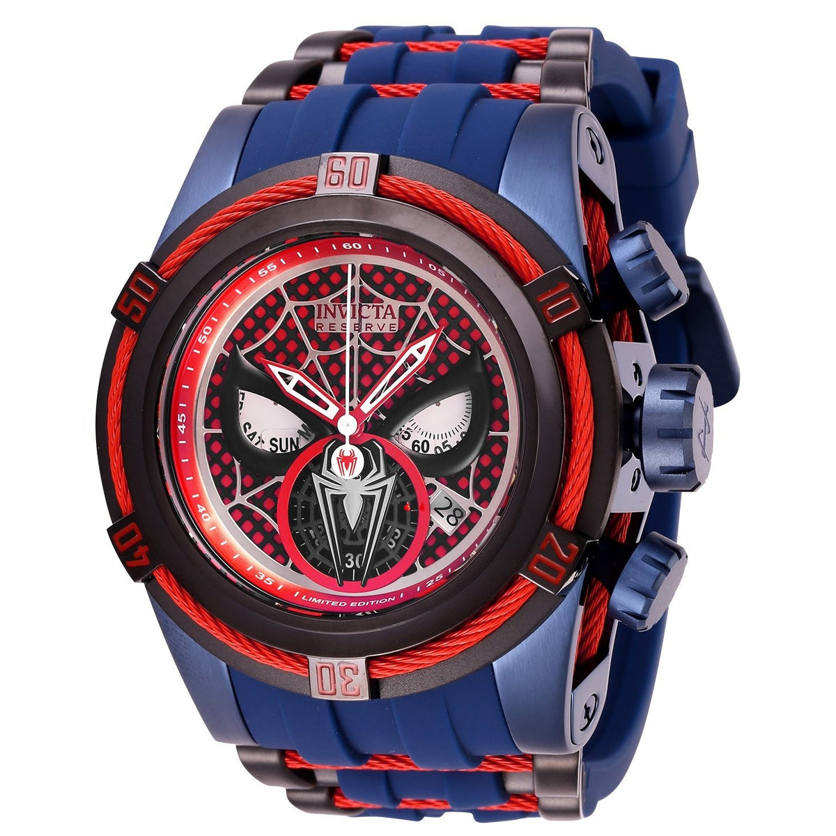 Invicta Men&#39;s 27048 Spiderman Blue Silicone Watch