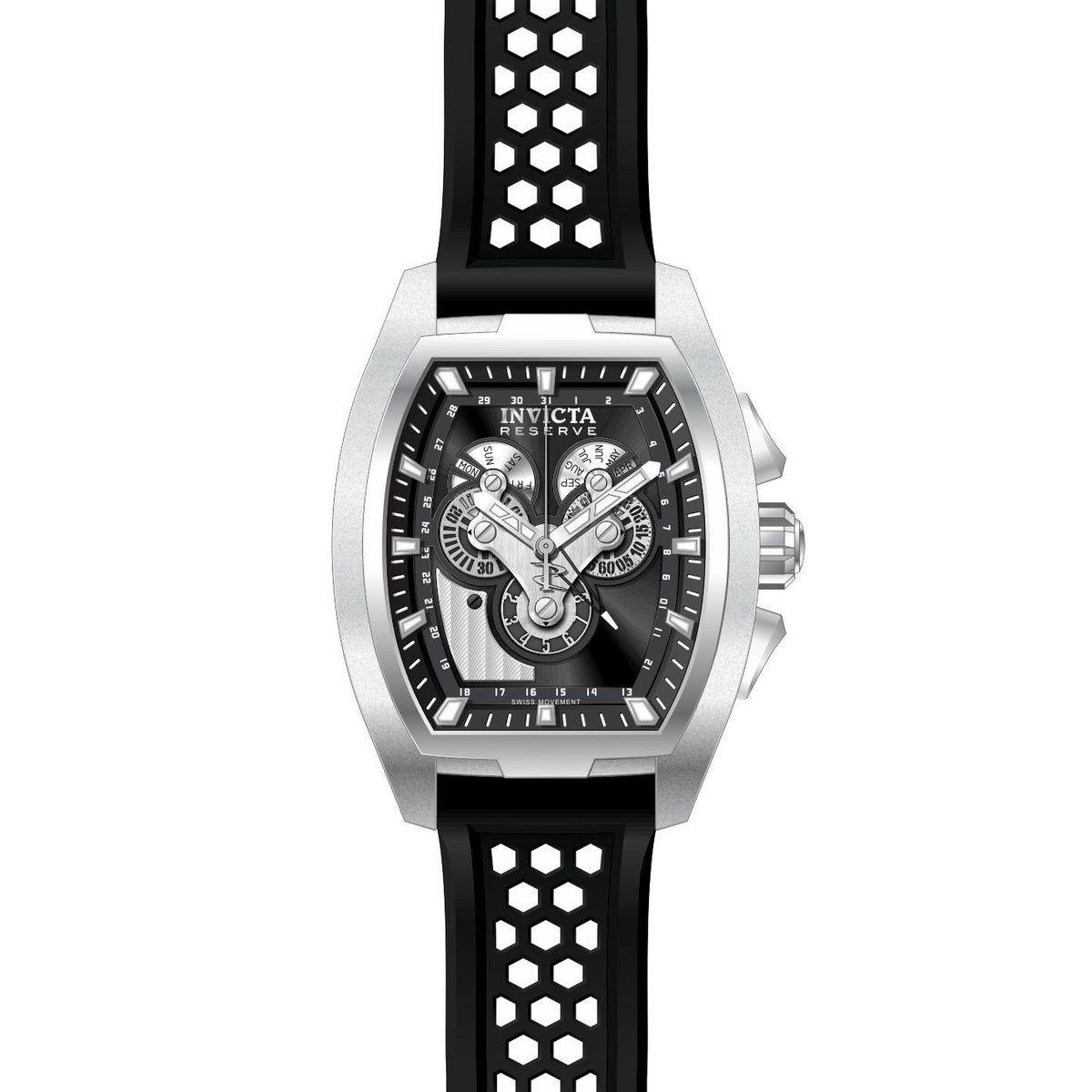Invicta Men's 27085 Reserve Black Silicone Watch
