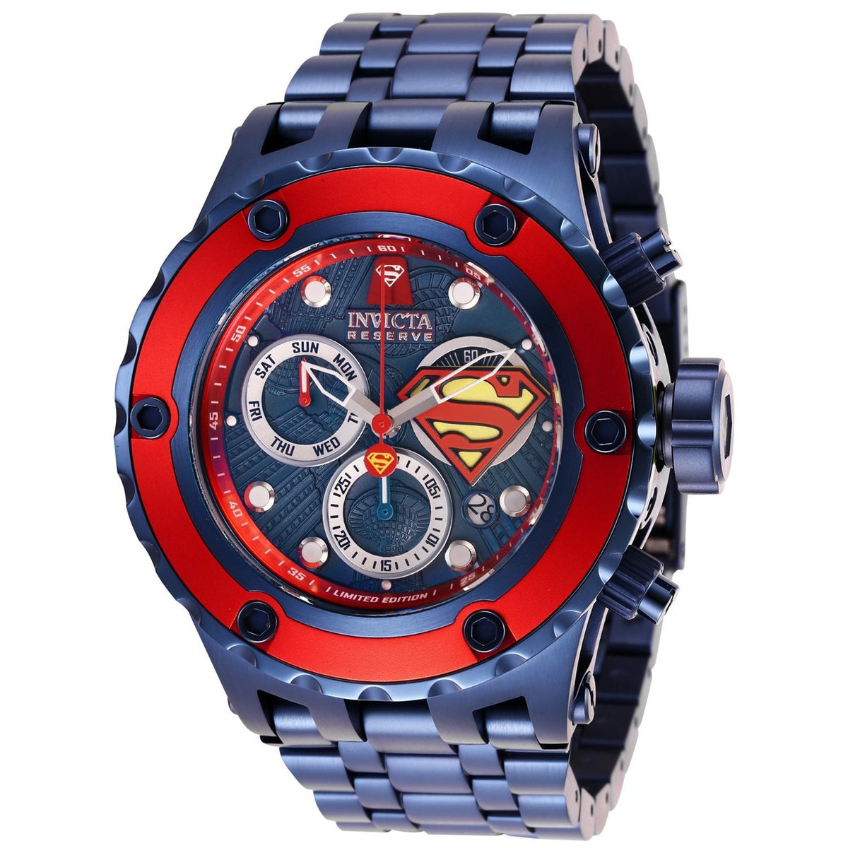 Invicta Men&#39;s 27099 DC Comics Superman Blue Stainless Steel Watch