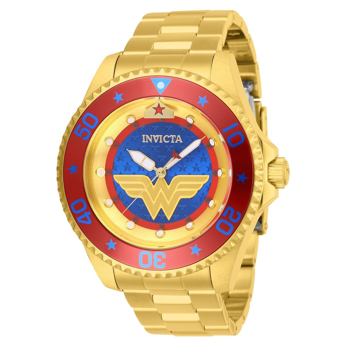 Invicta Men&#39;s 27137 Wonder Woman Gold-Tone Stainless Steel Watch
