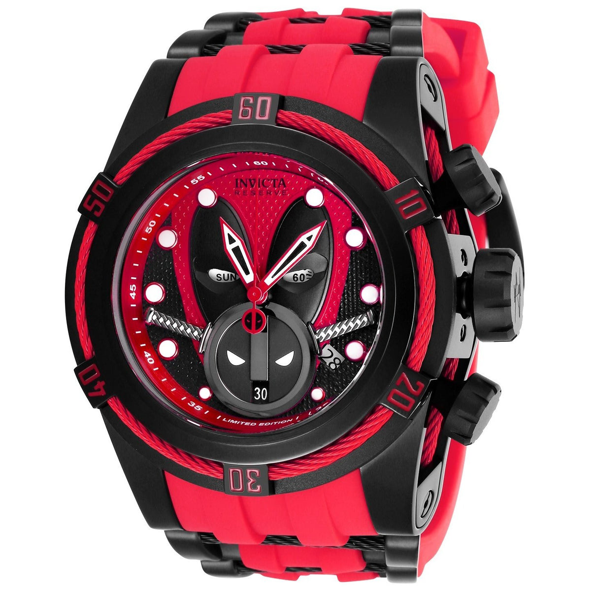 Invicta Men&#39;s 27152 Marvel Red Polyurethane and Stainless Steel Watch