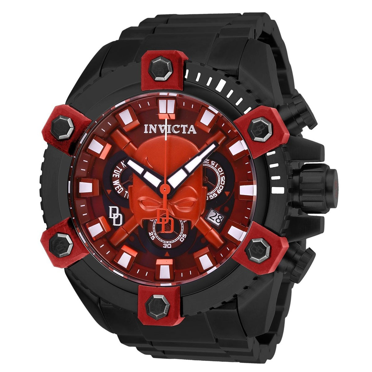 Invicta Men's 27167 Marvel Dare Devil Black Polyurethane and Stainless Steel Watch