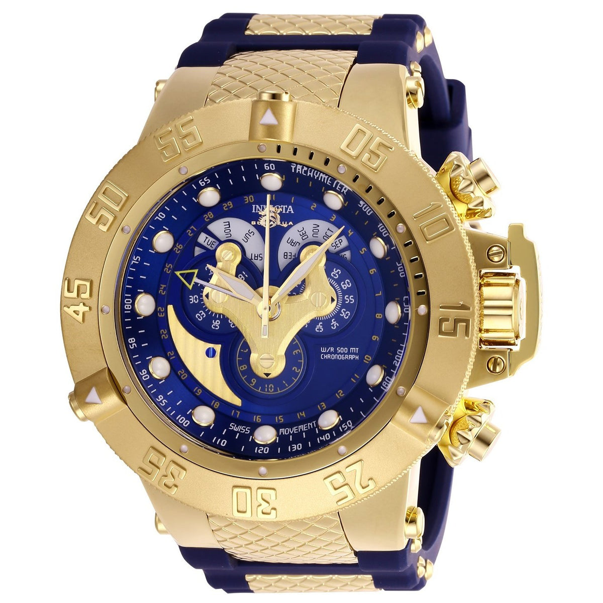 Invicta Men&#39;s 27315 Noma III Blue and Gold-Tone Inserts Silicone Watch
