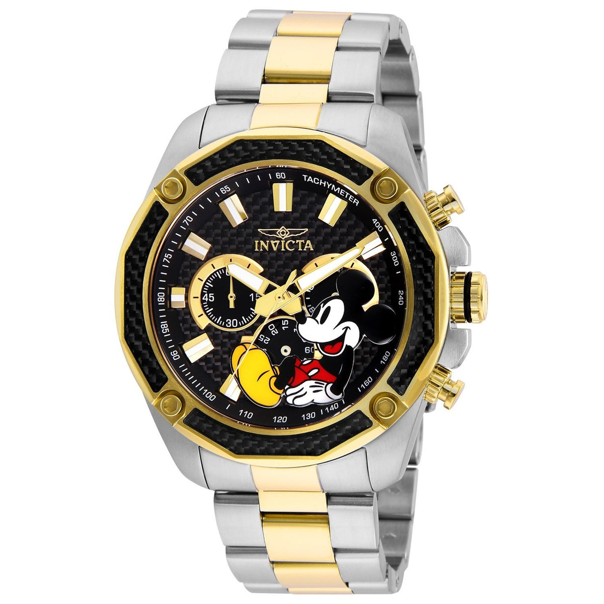 Invicta Men's 27359 Disney Mickey Mouse Gold-Tone and Silver Stainless Steel Watch