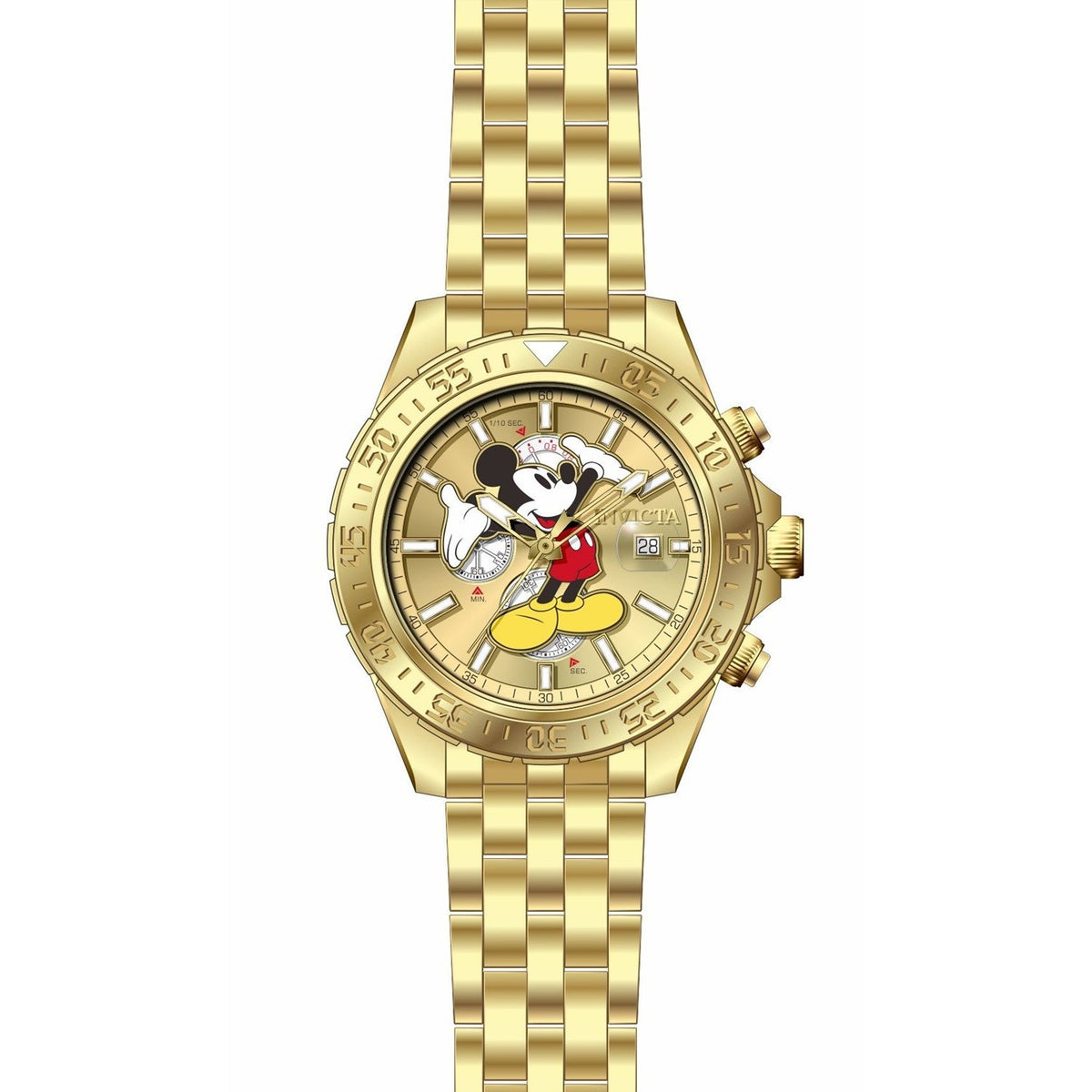 Invicta Men&#39;s 27376 Disney Mickey Mouse Gold-Tone Stainless Steel Watch