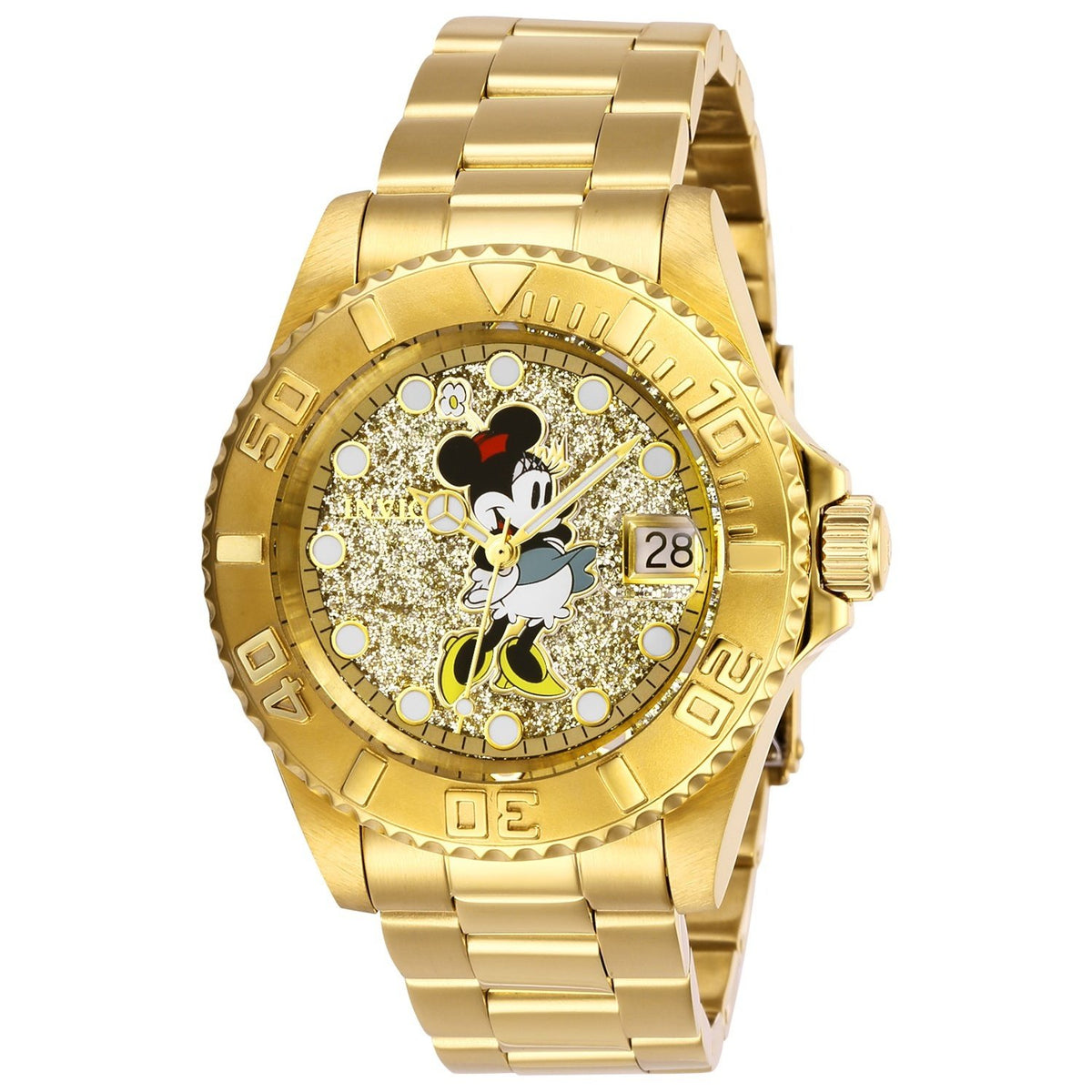 Invicta Women&#39;s 27386 Minnie Mouse Gold-Tone Stainless Steel Watch
