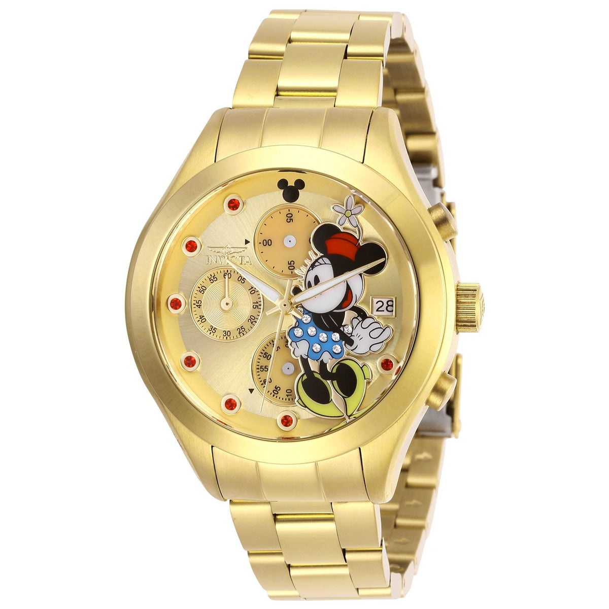 Invicta Women&#39;s 27402 Disney Minnie Mouse Gold-Tone Stainless Steel Watch