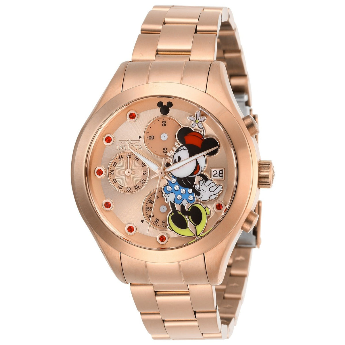Invicta Women&#39;s 27403 Disney Minnie Mouse Rose-Tone Stainless Steel Watch