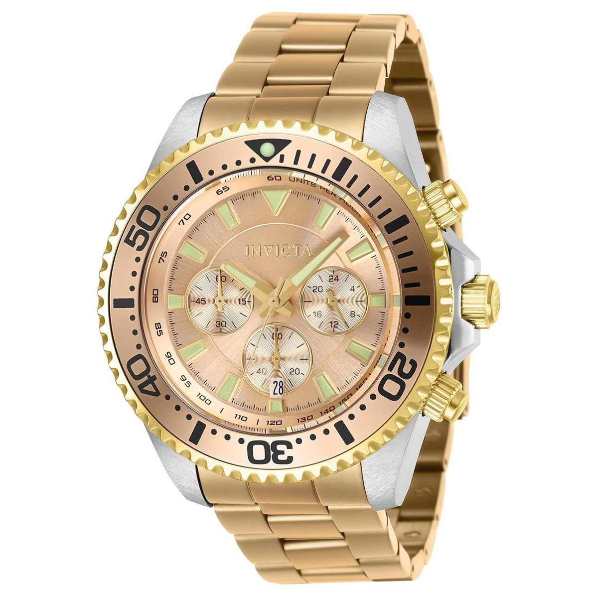 Invicta Men&#39;s 27475 Pro Diver Rose-Tone Stainless Steel Watch