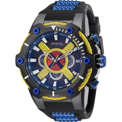 Invicta Men&#39;s 27488 Marvel X-men Black and Blue Silicone Watch