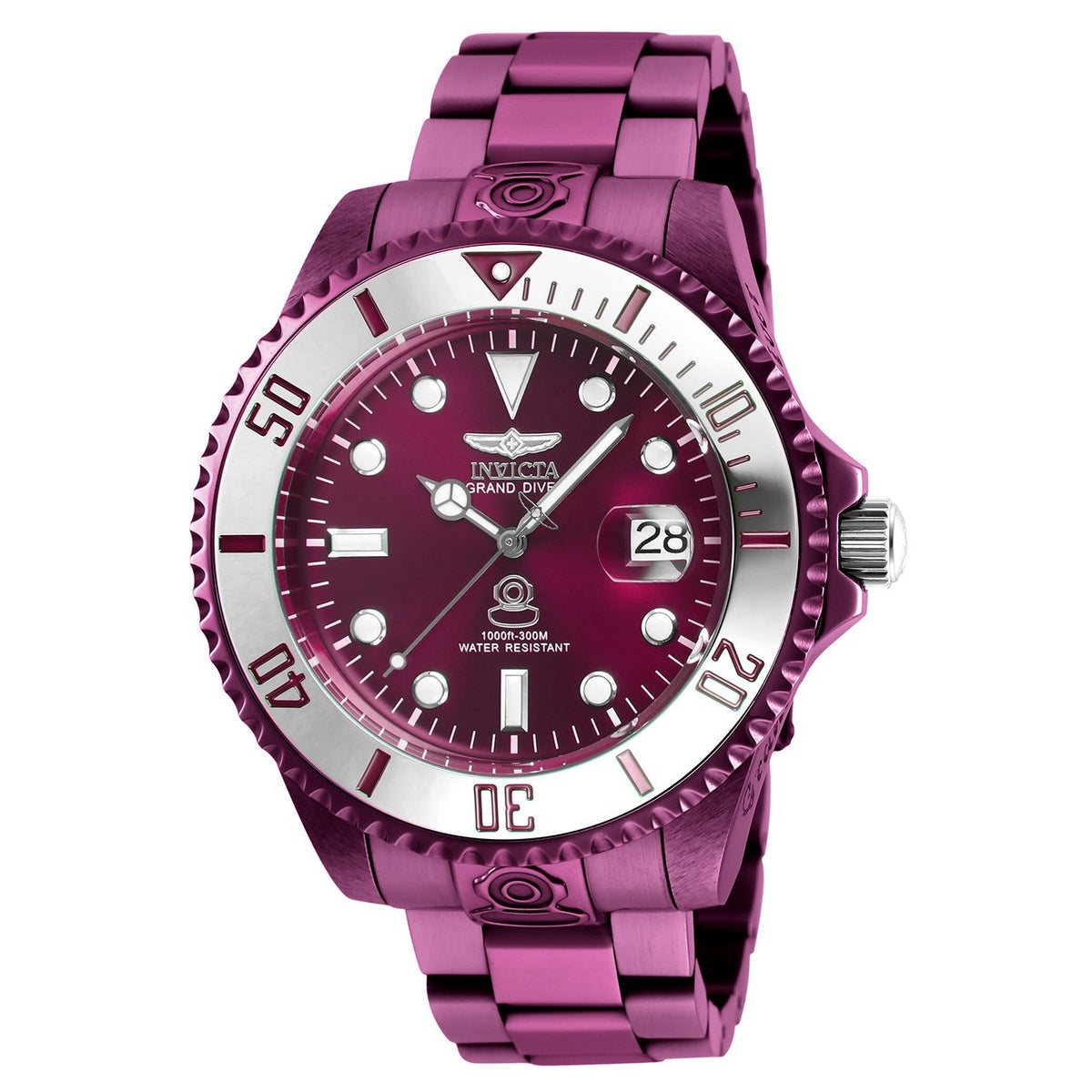 Invicta Men&#39;s 27535 Pro Diver Burgundy Stainless Steel Watch