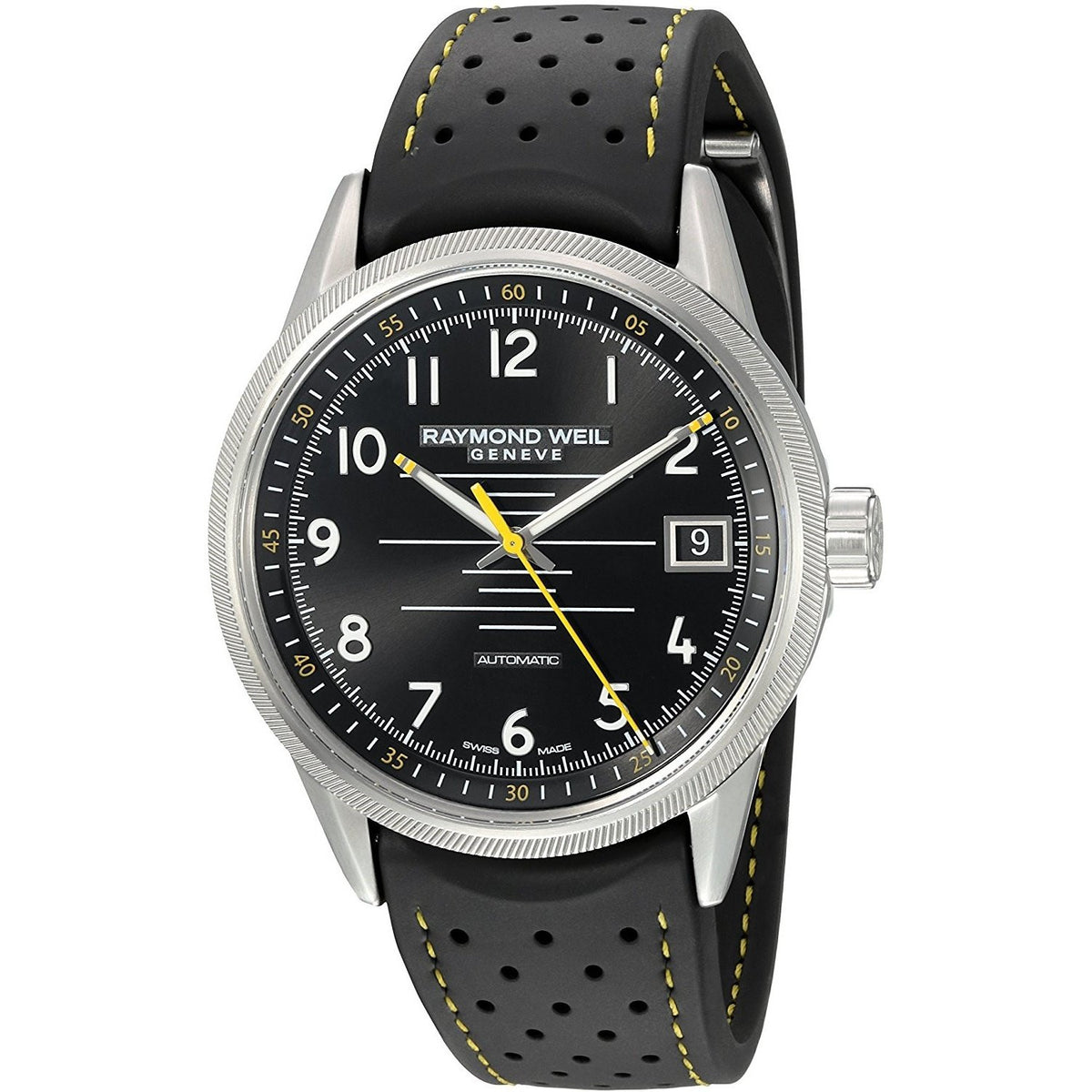 Raymond Weil Men&#39;s 2754-SR-05200 Freelancer Automatic Blue Rubber Watch