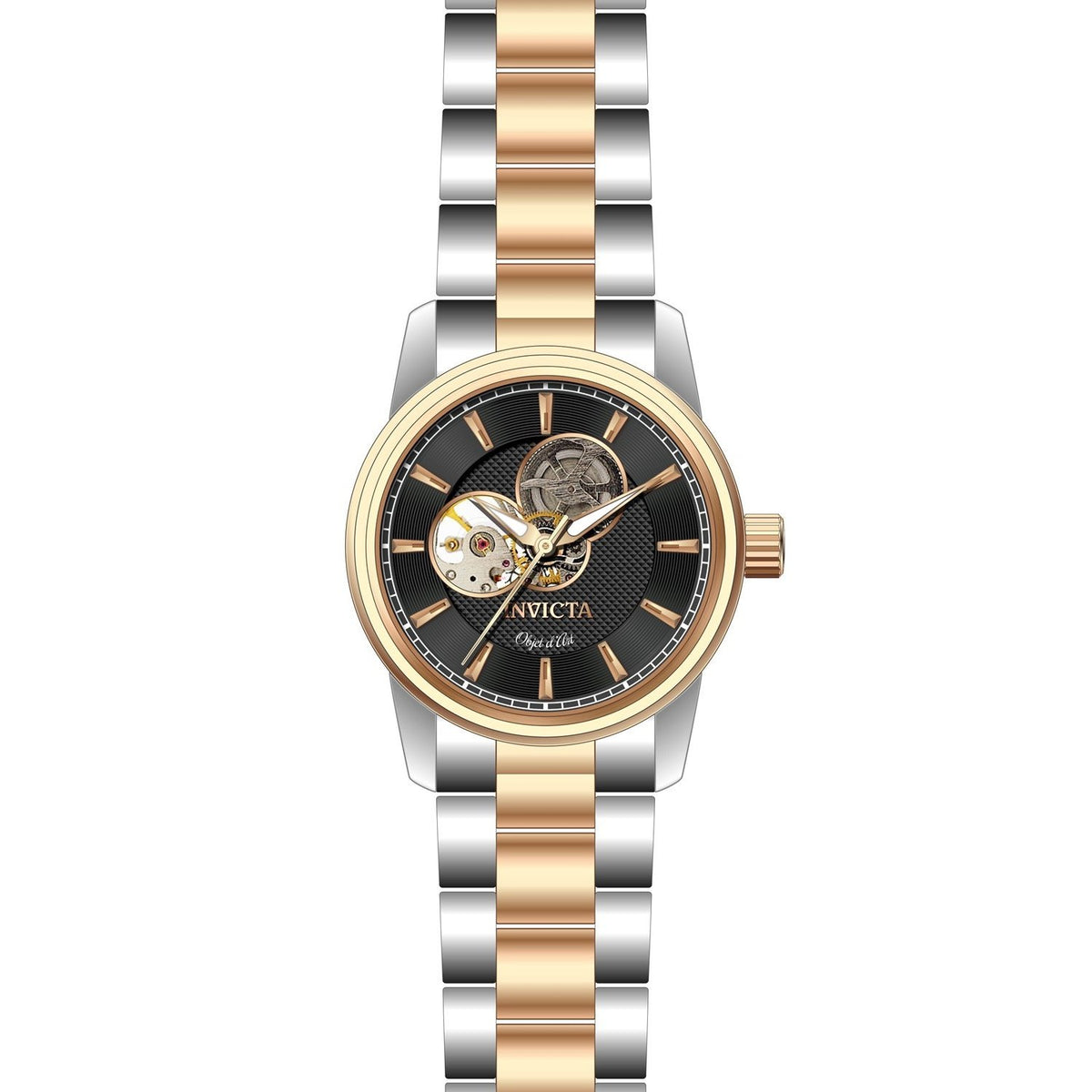 Invicta Men's 27563 Objet D Art Rose-Tone and Black Stainless Steel Watch