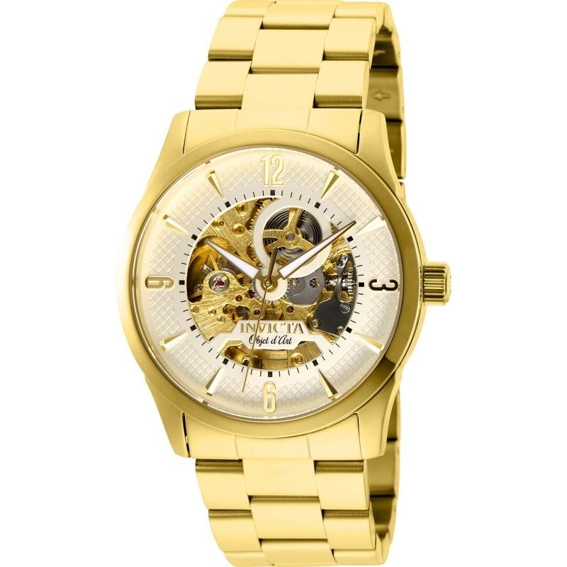 Invicta Men&#39;s 27583 Objet D Art Automatic Gold-Tone Stainless Steel Watch
