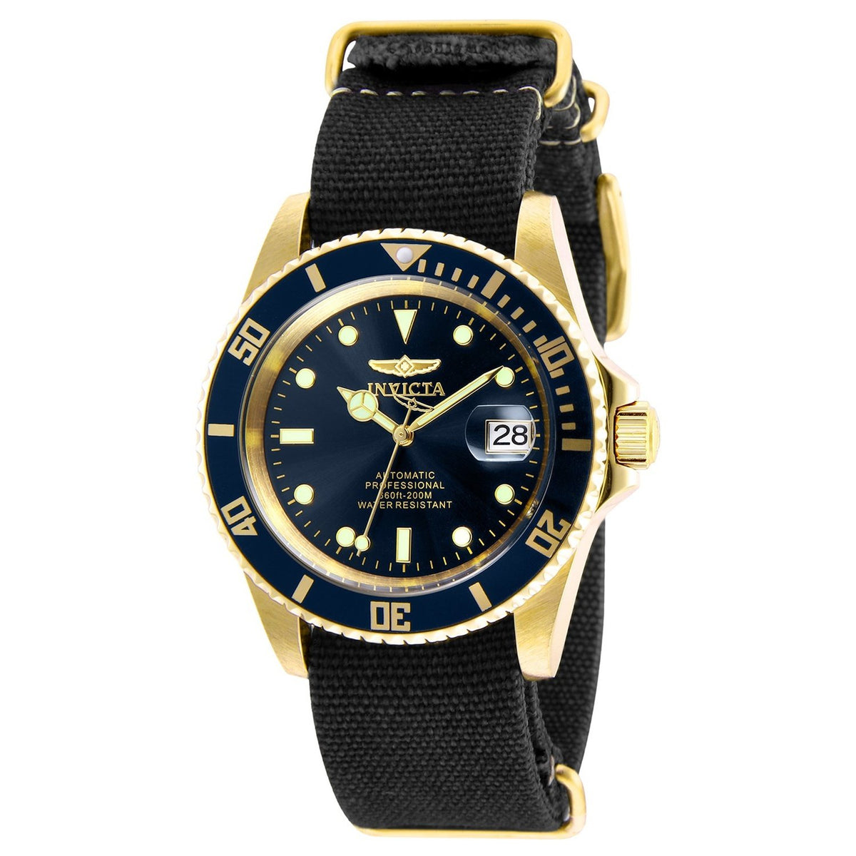 Invicta Men's 27625 Automatic Black Canvas Watch