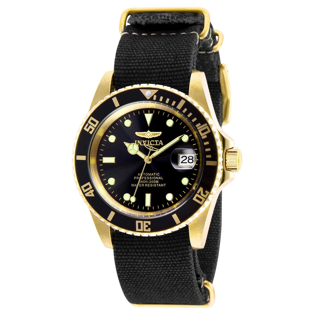 Invicta Men&#39;s 27626 Automatic Black Canvas Watch