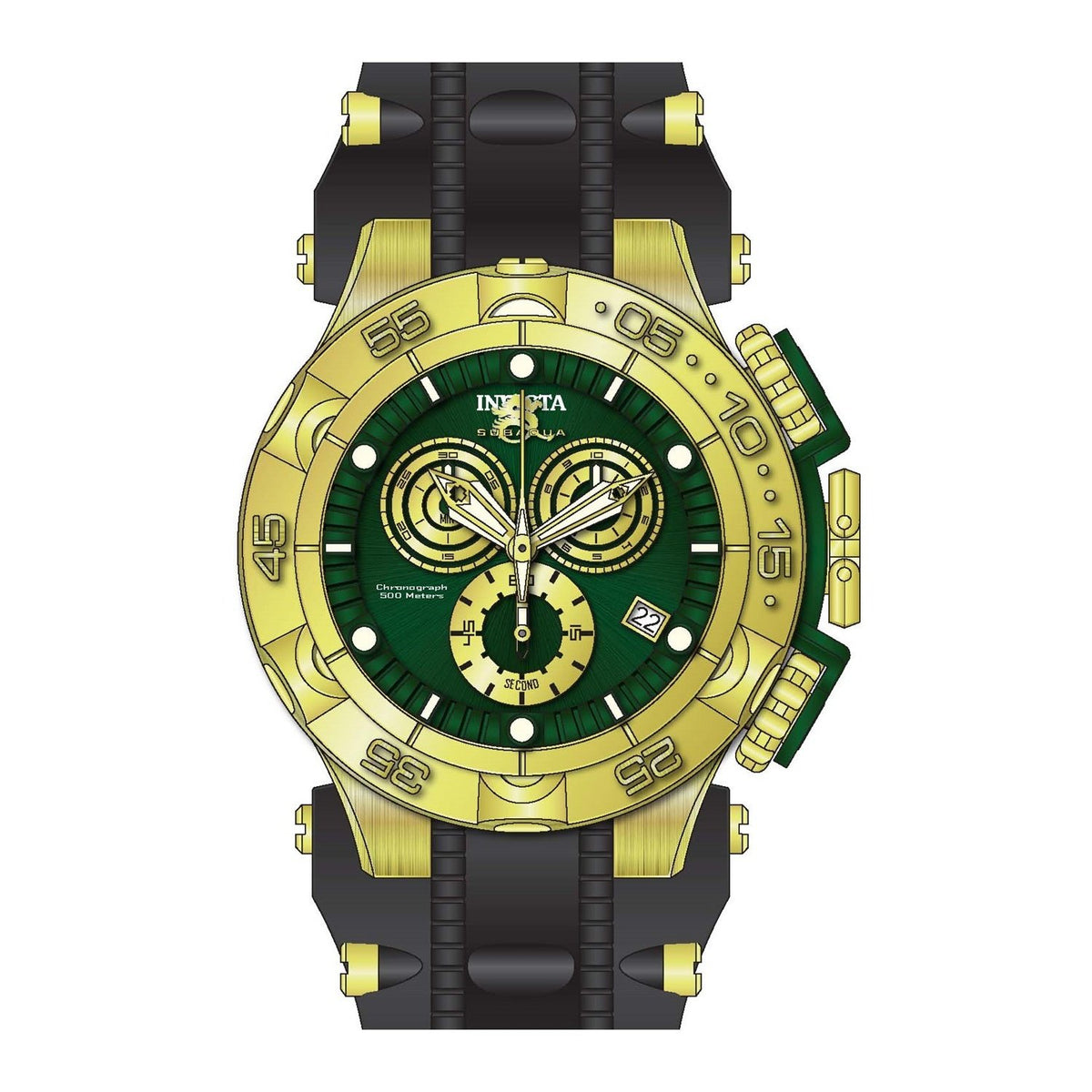 Invicta Men's 27682 Subaqua Noma V Black and Gold-Tone Polyurethane and Stainless Steel Watch