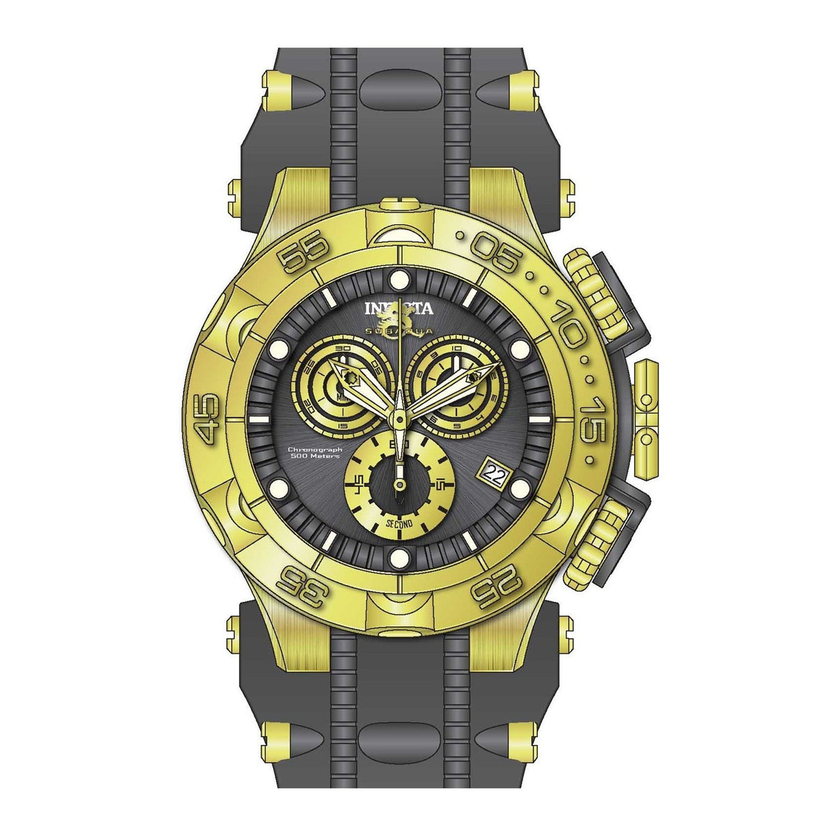 Invicta Men's 27683 Subaqua Noma V Grey Polyurethane and Stainless Steel Watch