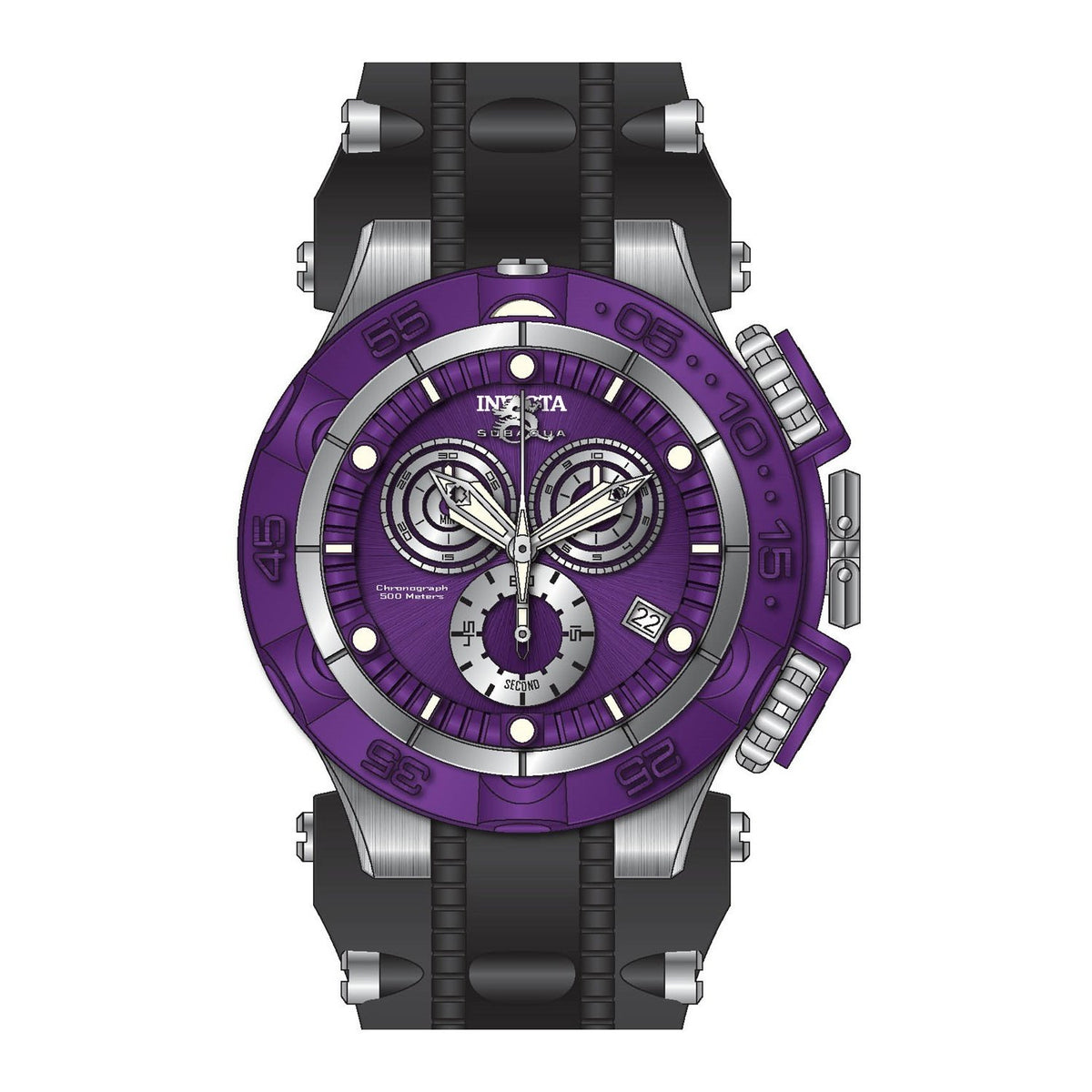 Invicta Men's 27686 Subaqua Noma V Black and Silver Polyurethane and Stainless Steel Watch