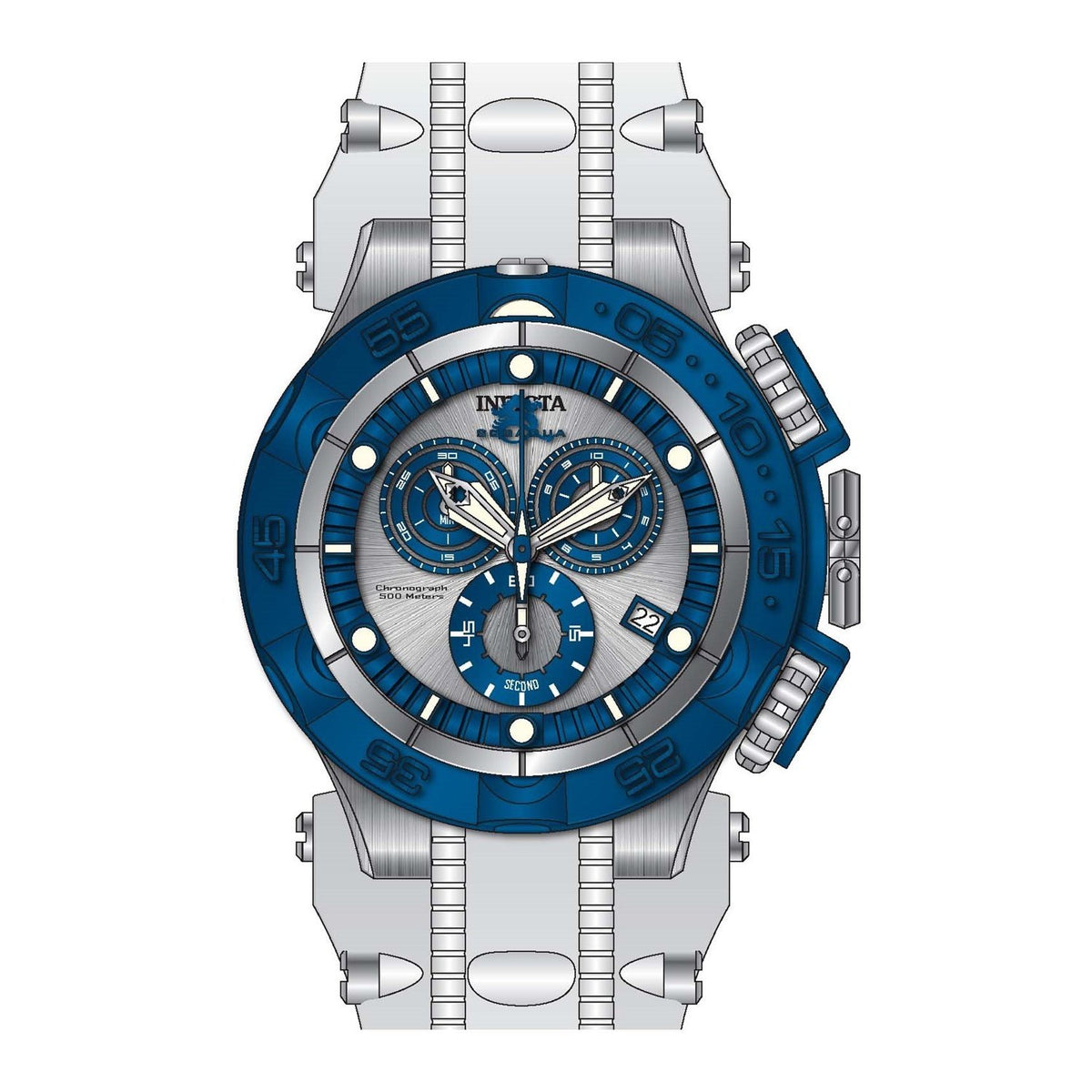Invicta Men's 27689 Subaqua Noma V White Polyurethane and Stainless Steel Watch