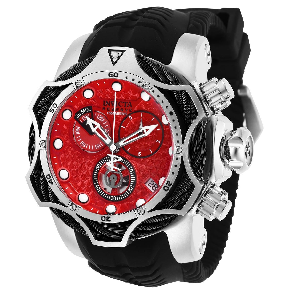Invicta Men's 27713 Reserve Venom Black Silicone Watch