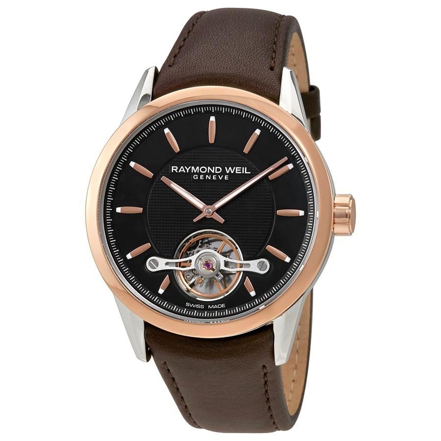 Raymond Weil Men&#39;s 2780-SC5-20001 Freelancer Automatic Brown Leather Watch