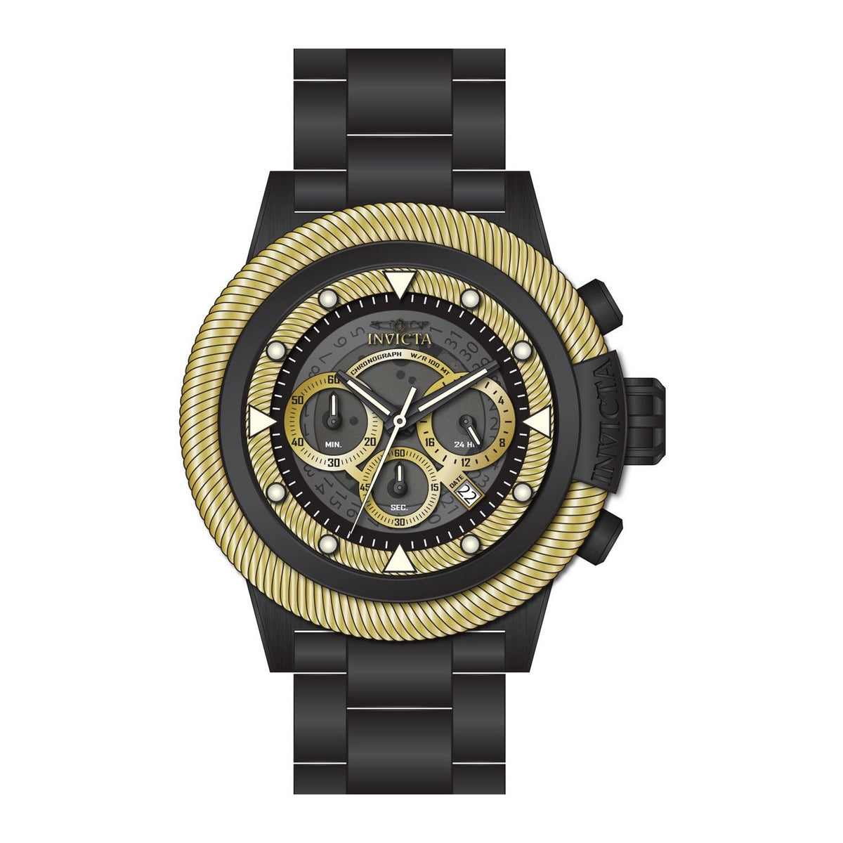 Invicta Men&#39;s 27807 Reserve Black Stainless Steel Watch