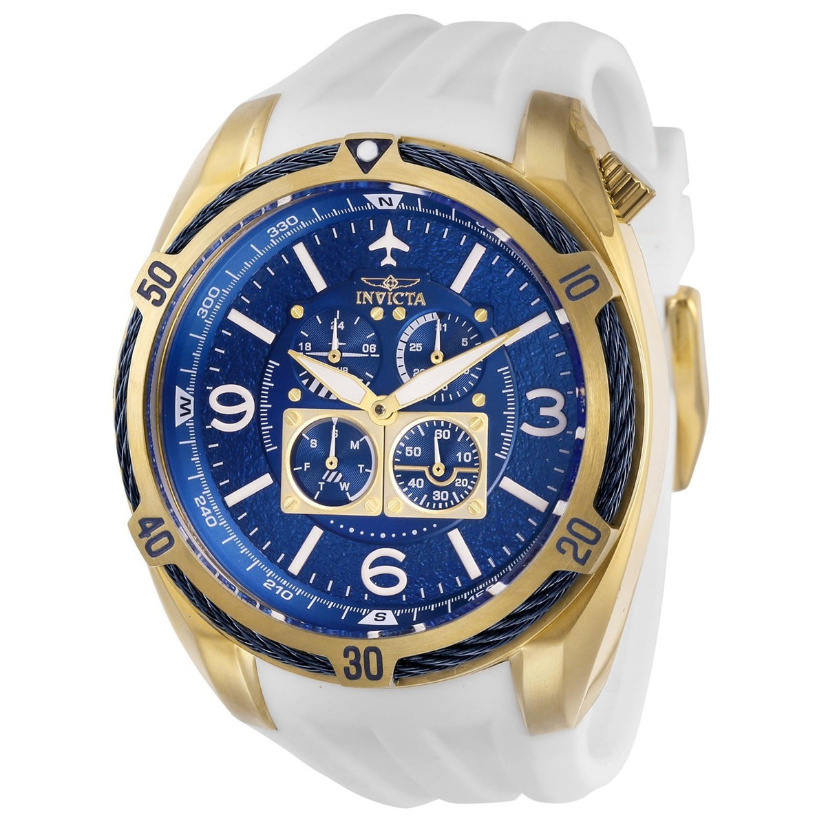 Invicta Men's 28081 Aviator White Silicone Watch
