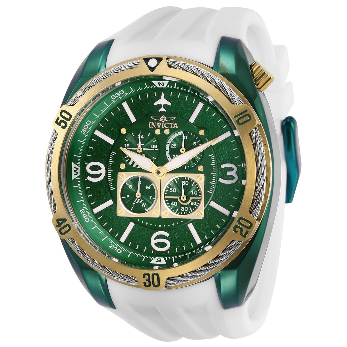 Invicta Men's 28082 Aviator White Silicone Watch