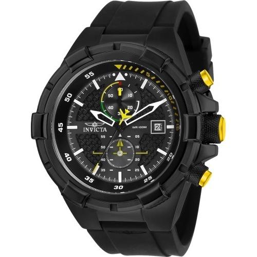 Invicta Men&#39;s 28103 Aviator Black Polyurethane Watch