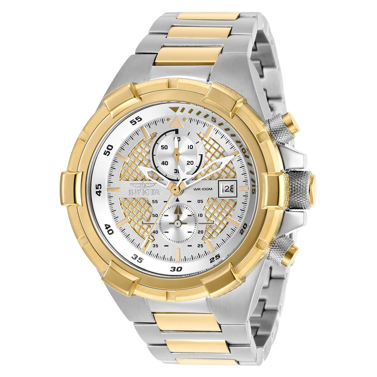Invicta Men&#39;s 28120 Aviator Gold-Tone Stainless Steel Watch