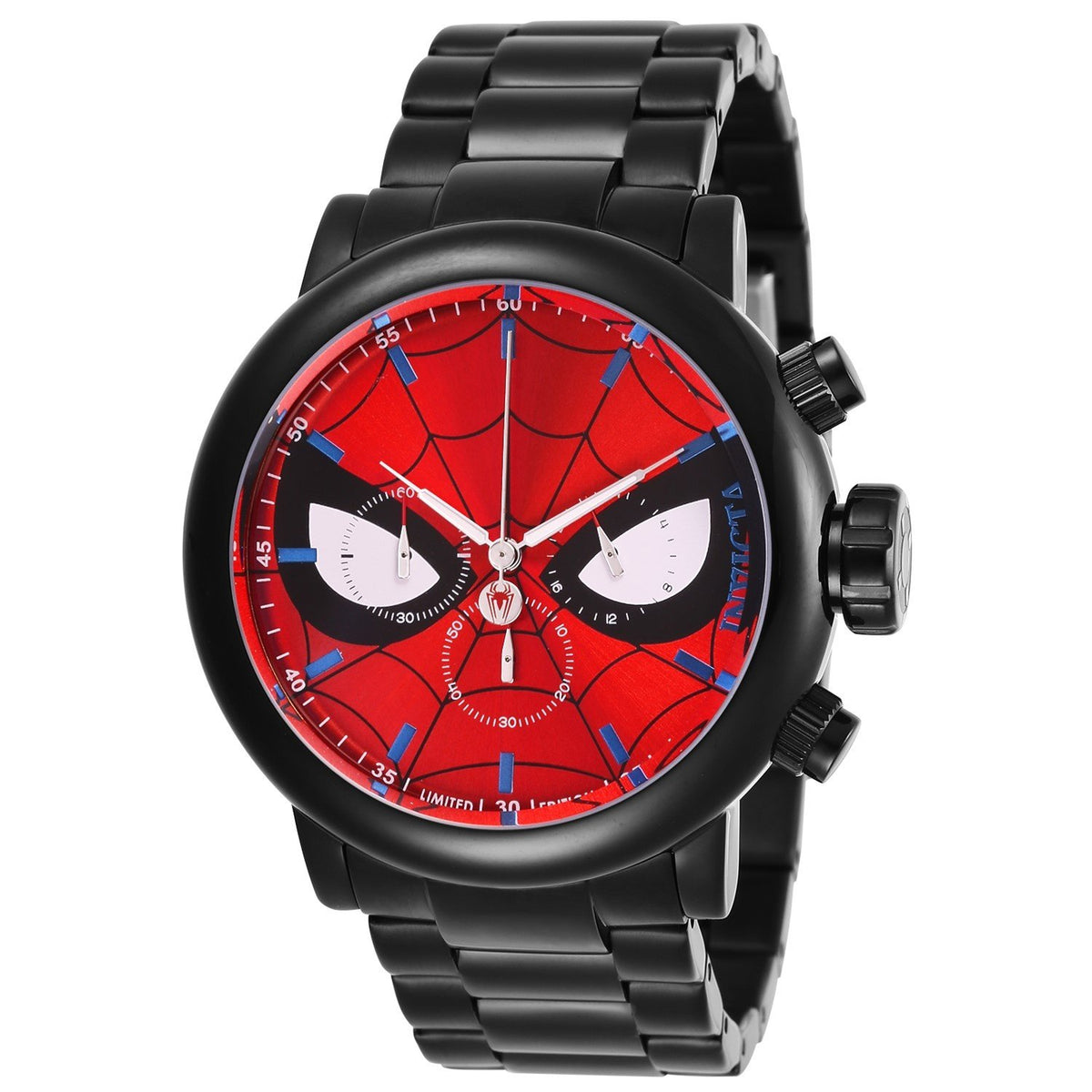 Invicta Men&#39;s 28144 Marvel Spiderman Black Stainless Steel Watch