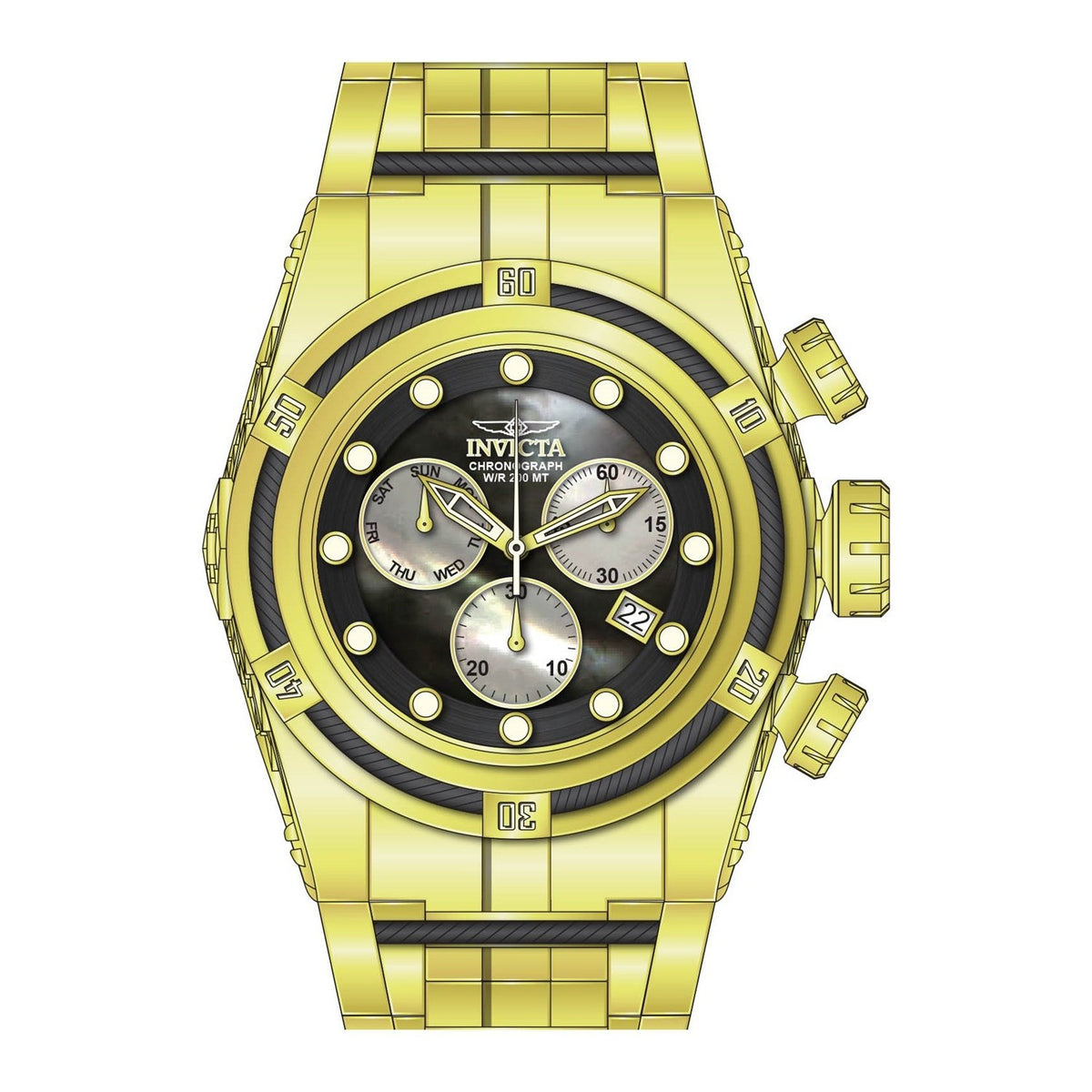 Invicta Men&#39;s 28153 Bolt Gold-Tone Stainless Steel Watch