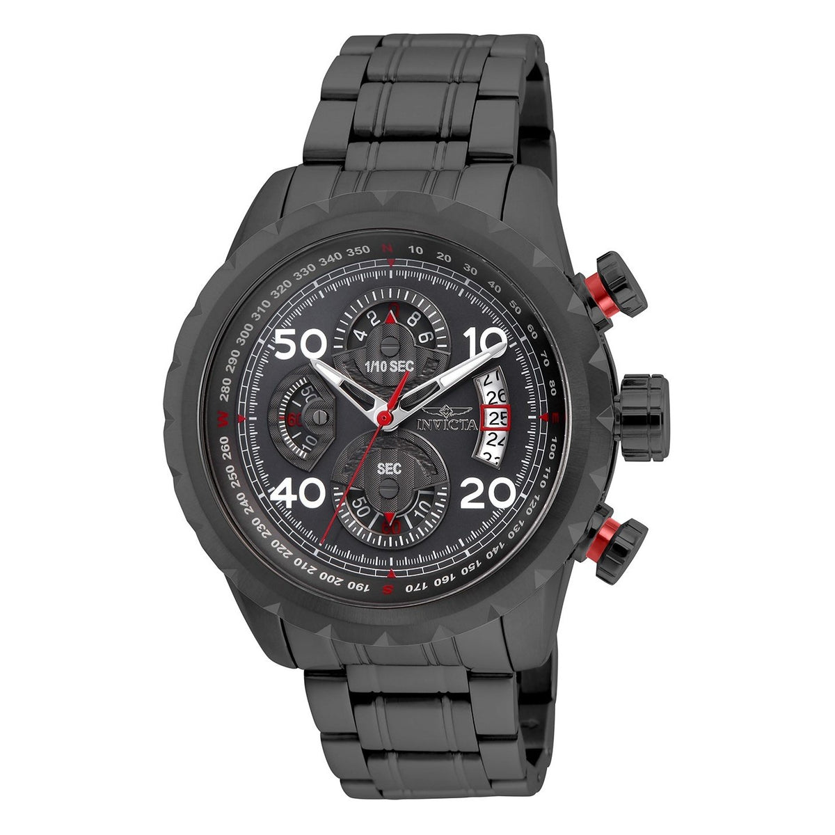 Invicta Men's 28158 Aviator Gunmetal Stainless Steel Watch