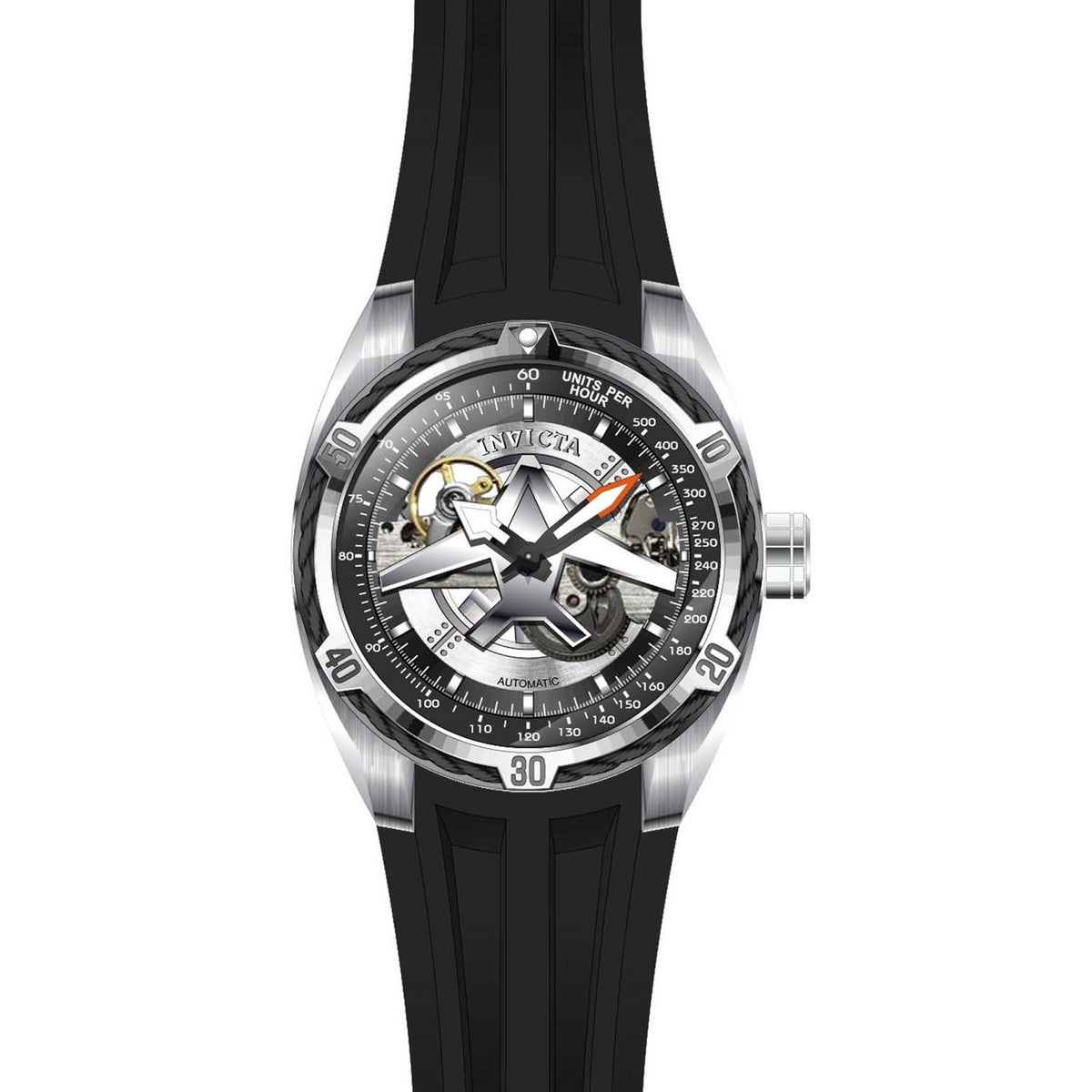 Invicta Men's 28167 Aviator Black Stainless Steel Watch
