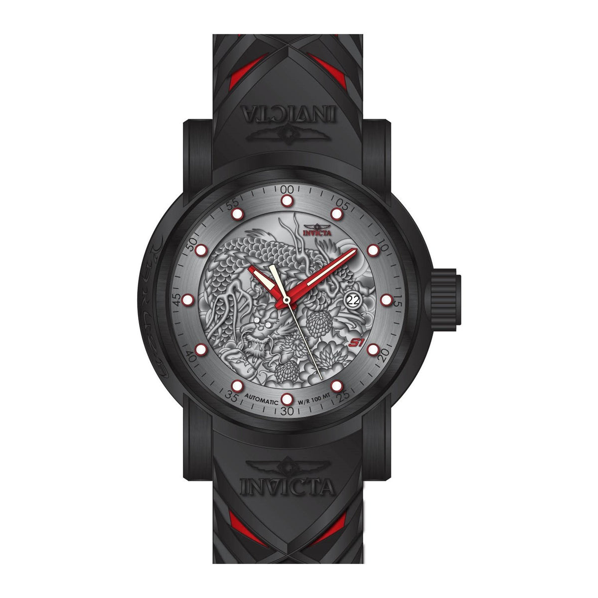 Invicta Men's 28174 S1 Rally Automatic Black Silicone Watch