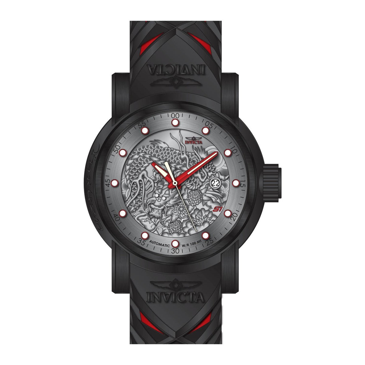 Invicta Men&#39;s 28174 S1 Rally Automatic Black Silicone Watch