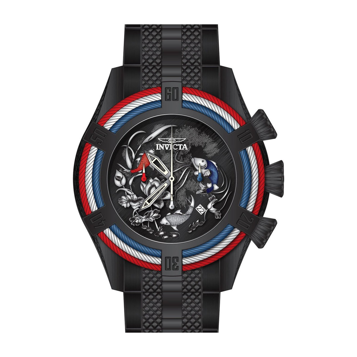 Invicta Men&#39;s 28204 Black Stainless Steel Watch