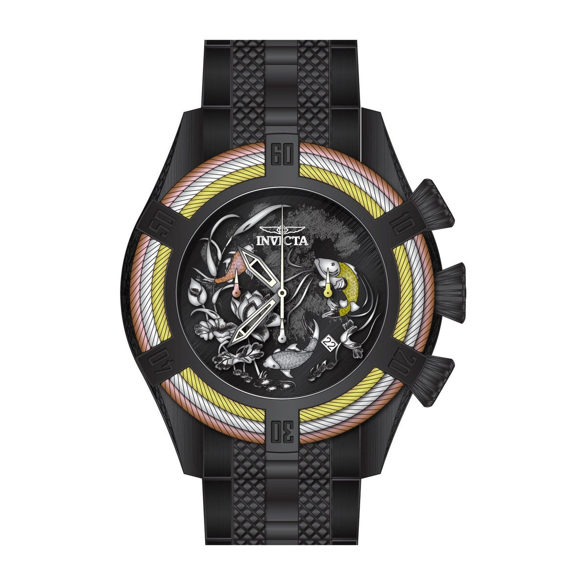 Invicta Men's 28206 Black Stainless Steel Watch