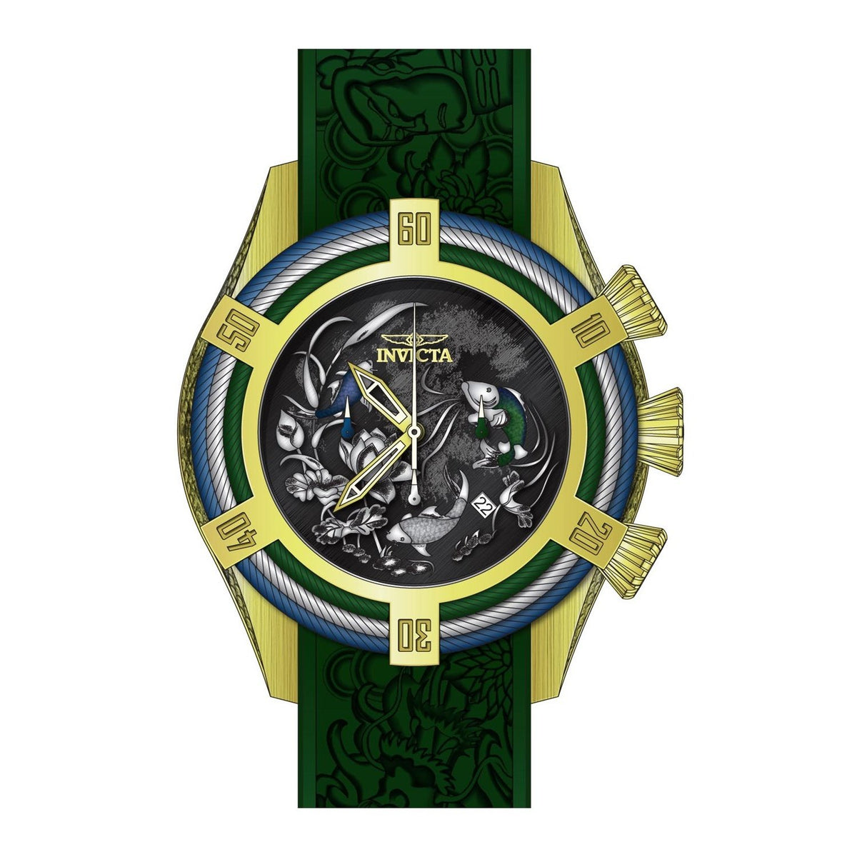 Invicta Men&#39;s 28214 Bolt Green Silicone Watch