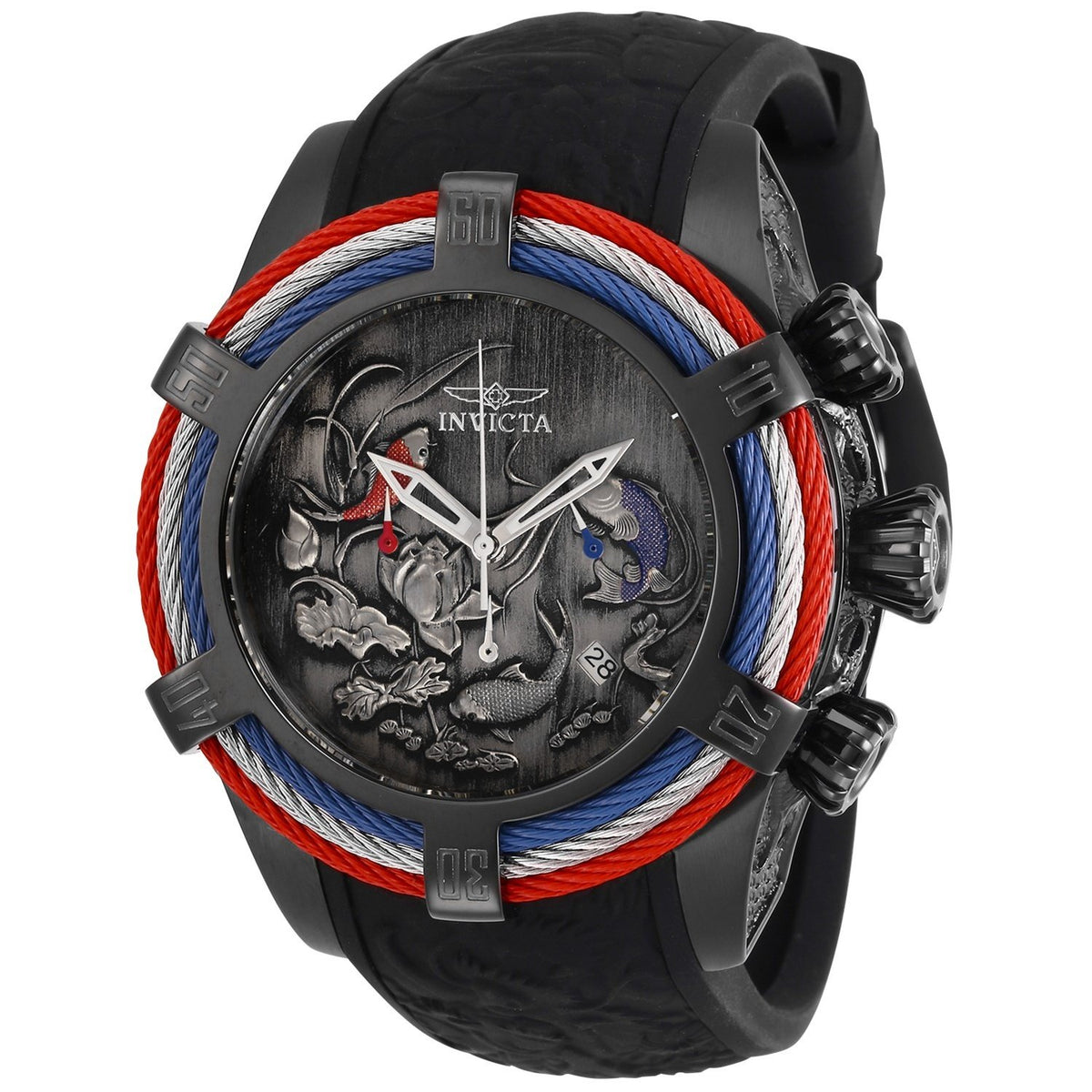 Invicta Men&#39;s 28216 Bolt Black Silicone Watch